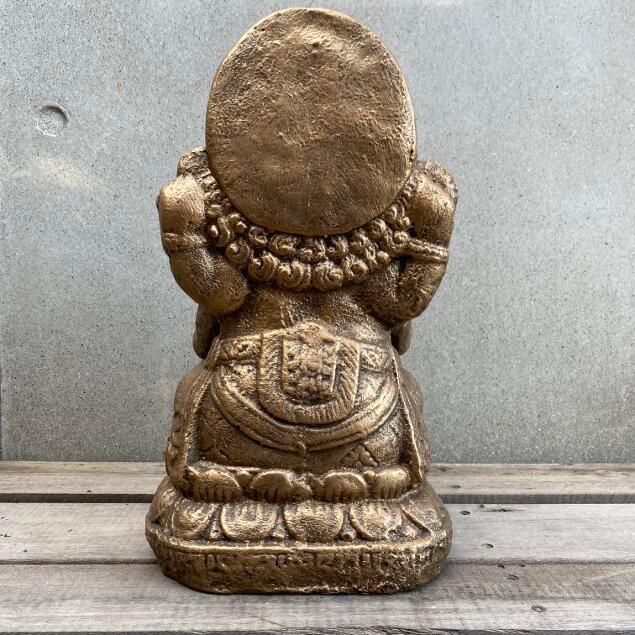 石像 ガネーシャ 置物 アンティークゴールド H38cm 庭 オブジェ