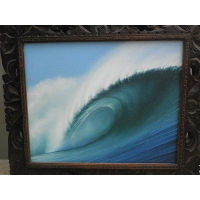 楽天市場】絵画 波の絵 Goes Windy 40×30cm バリ 青い 海 アート バリ