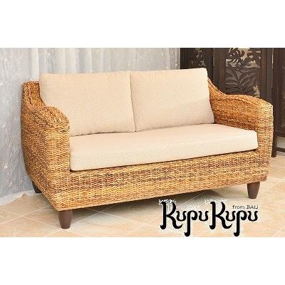 バナナリーフ編デザイン ソファ 二人掛け 2P アジアン バリ島家具 