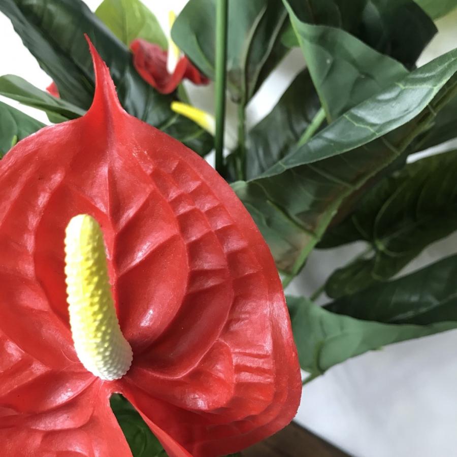 造花 アンスリウム 赤 H80cm フェイクグリーン アジアン 観葉植物 インテリアグリーン Y152 アジアン雑貨 バリ石像のクプクプ 通販 Yahoo ショッピング