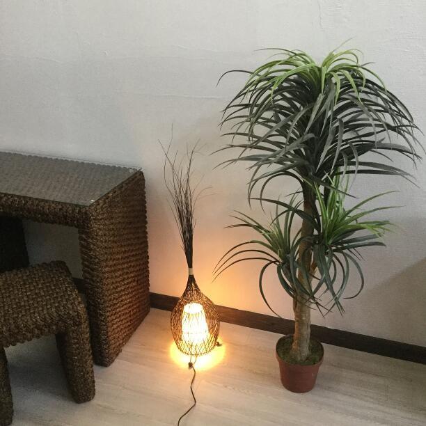 フロアランプ アジアン ガラス ブルー 間接照明 モロッカン バリ