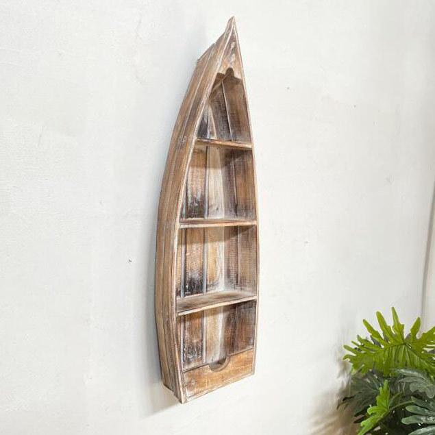 ウォール ボートラック シェルフ 白 H100cm 壁掛け 棚 ウォール