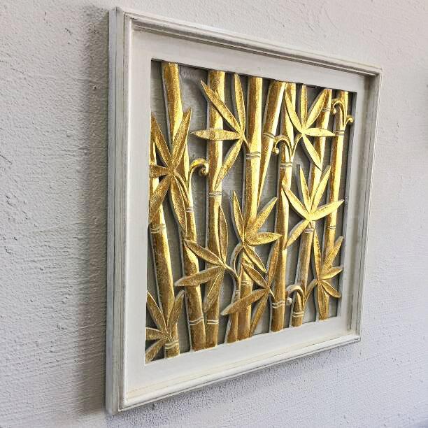 おしゃれアジアンテイスト 銅板　アート　バンブー　海外 楽天市場】【インテリア雑貨 おしゃれ バリ風】 木彫り レリーフ