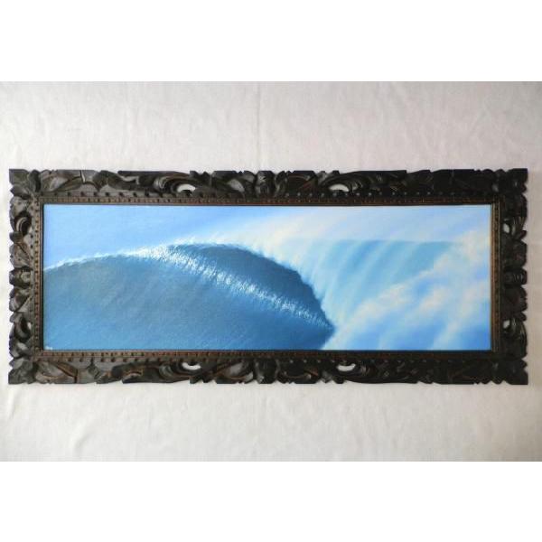 日本未入荷 バリ絵画 波の絵 103 43cm ハワイアン 103 43cm E 12 バリ島 アート絵画 アート絵画 おしゃれ 自然 ハワイアン バリ雑貨 鹿島町 6de233 Studio J Co