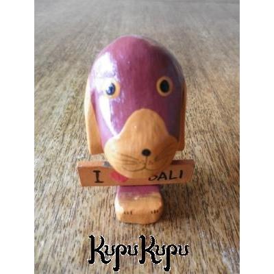 アニマル木彫り I LOVE BALI ビックフェイス ネコ カエル 犬 アニマル