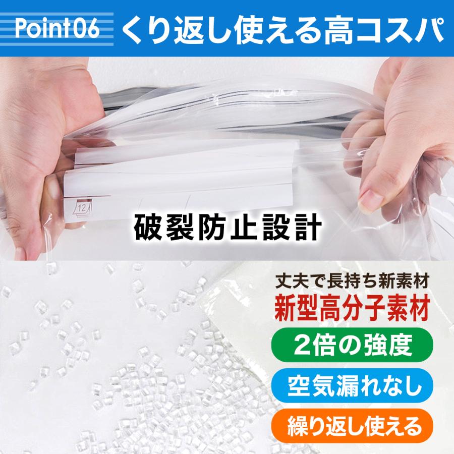 布団圧縮袋 圧縮袋 掃除機不要 衣類 布団  圧縮袋セット 立体 マチ付き 押すだけ 大容量 旅行用 繰り返し 旅行 2枚セット 3枚セット 4枚セット｜kura-hana｜11