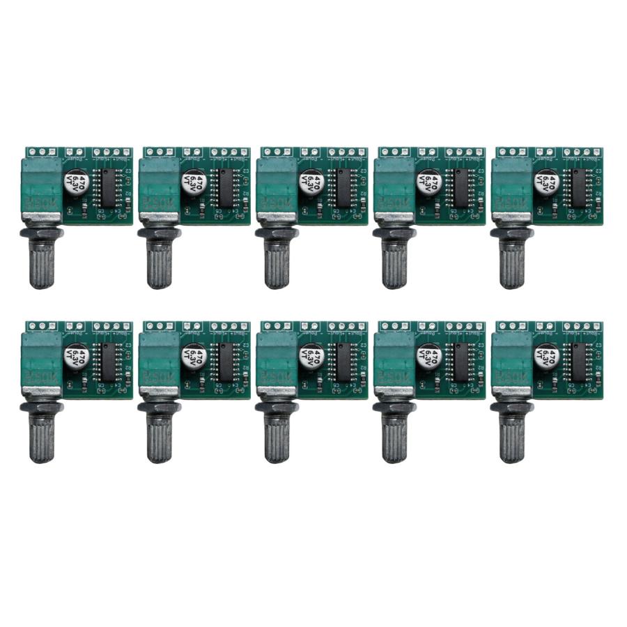 PAM8403 ステレオD級アンプモジュール 10個 3W×2ch 電源5V : 電子