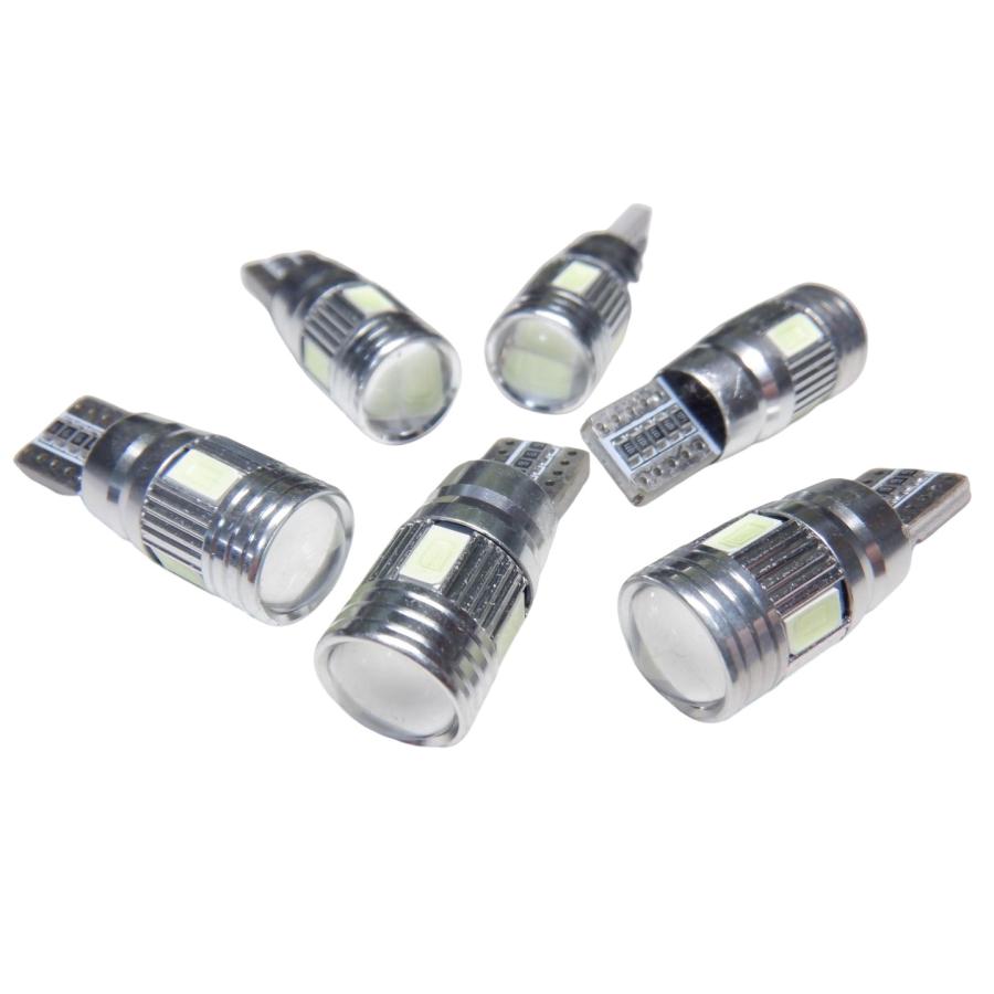 アイスブルー 10個 T10 6SMD 5630 CAN-BUS対応品 LED ポジション球