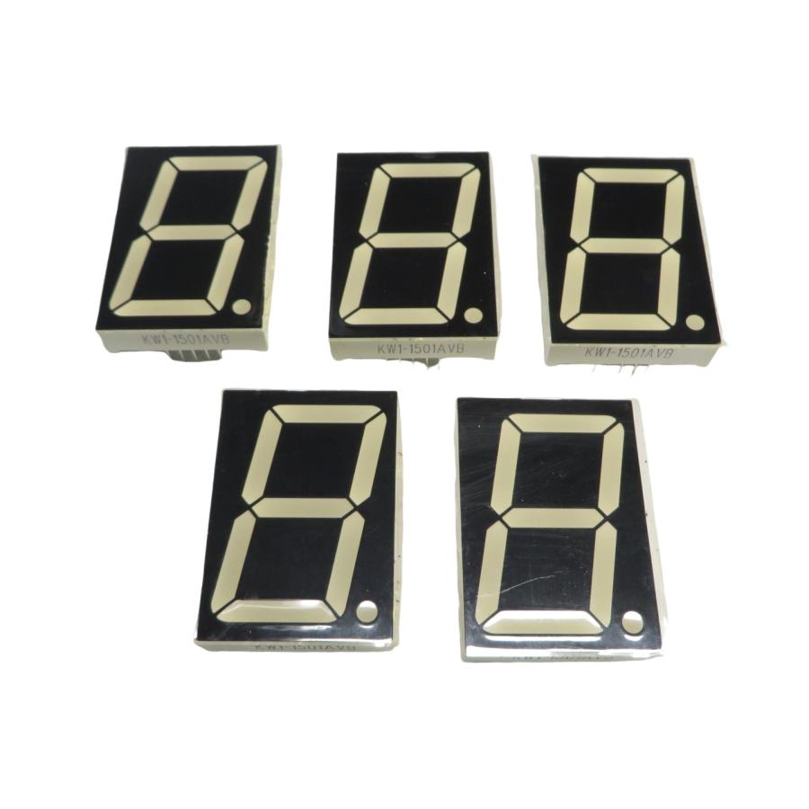 30mm×44mm 赤色 5個 7セグメント LED表示器 1文字アノードコモン
