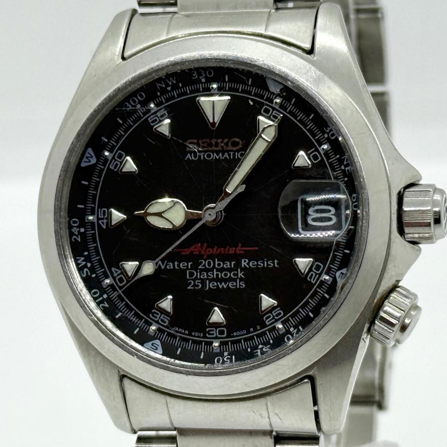 SEIKO（セイコー） アルピニスト 4S15-6000 ブラック文字盤 AT 自動巻