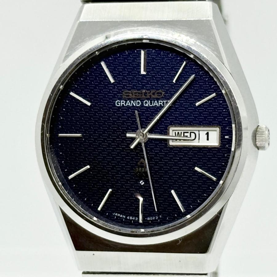 セイコー　グランド　クォーツ ネイビー　4843-8050 動作確認済 SEIKO（セイコー） GRAND QUARTZ グランドクォーツ 4843-8050 ネイビー