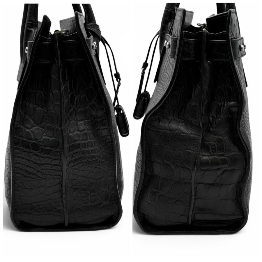 Saint Laurent【クロコ型押し】サックドジュール ラージ SAINT LAURENT PARIS サンローランパリ ラージ サック ド ジュール