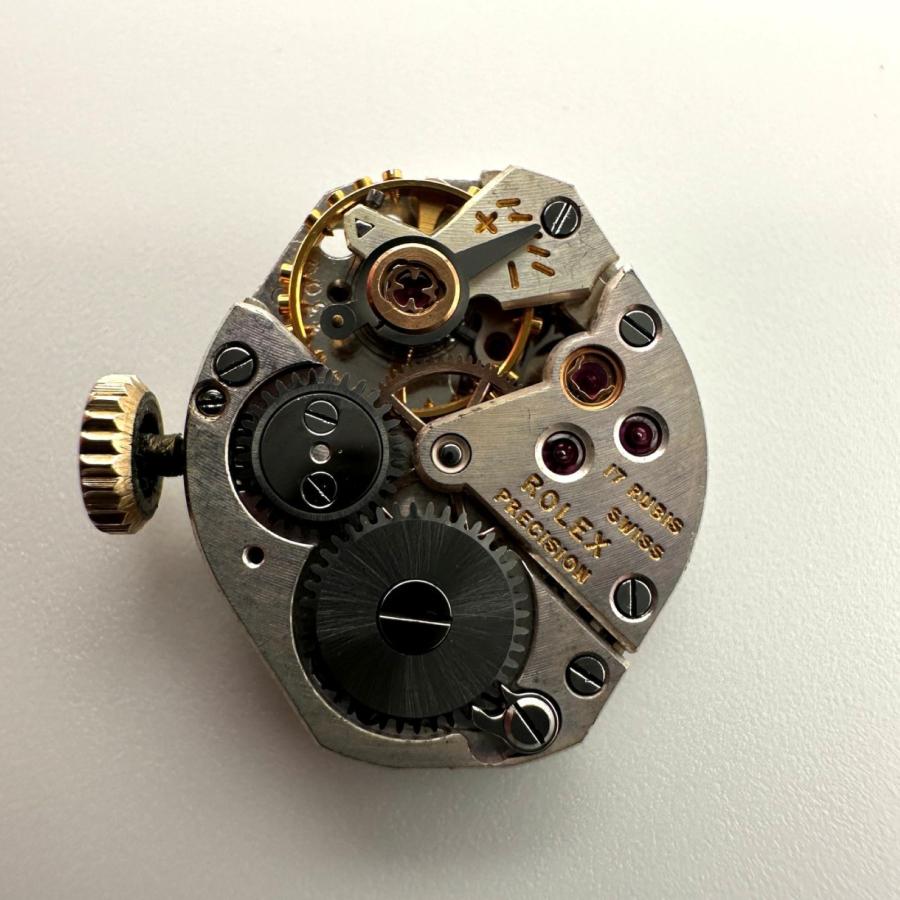 稼働品 ロレックス 750 レディース 手巻き時計 ジュネーブ フェイスのみ ROLEX（ロレックス） プレシジョン 9285 シルバー 手巻き レディース