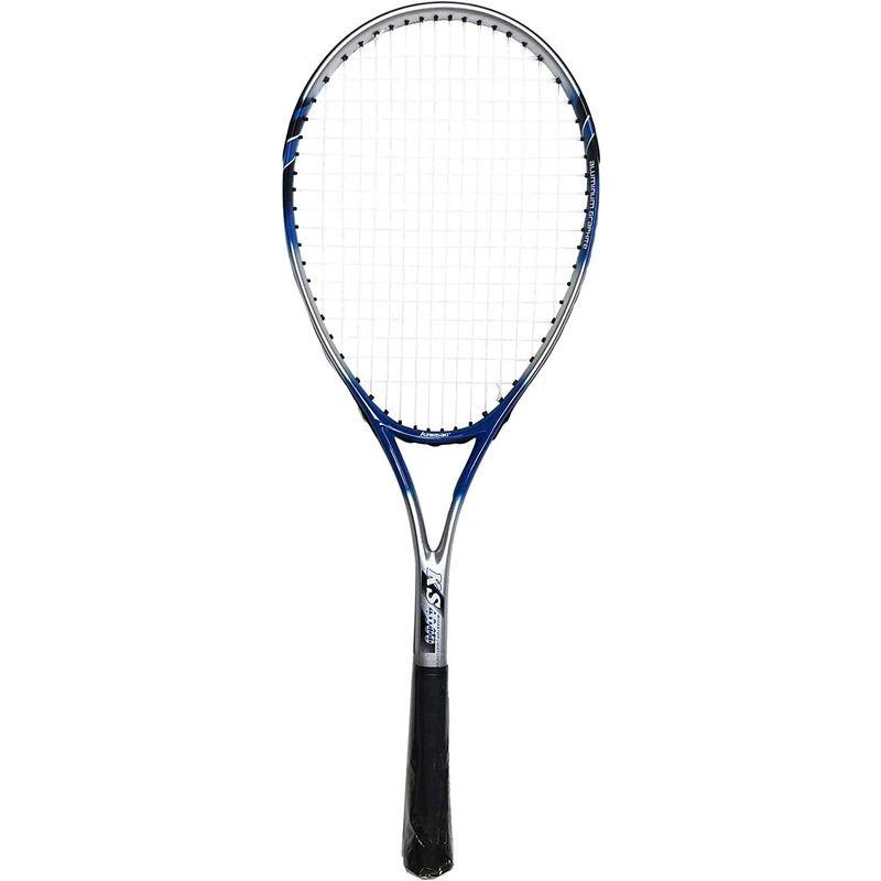 カワサキ(KAWASAKI) テニスラケット ブルー ソフトテニスラケット 軟式テニスラケット ケース付き ガット張り上げ済 初心者向け ラケット 