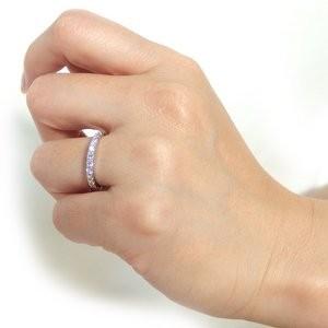 秋冬の主役◎ ダイヤモンド リング ハーフエタニティ 0.5ct 9.5号 プラチナ Pt900 ハーフエタニティリング 指輪 【9886204435】(35194円)