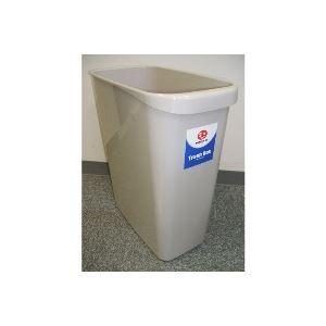 （まとめ）ジョインテックス 持ち手付きゴミ箱角型8L グレー N154J-G5 5個 〔×4セット〕