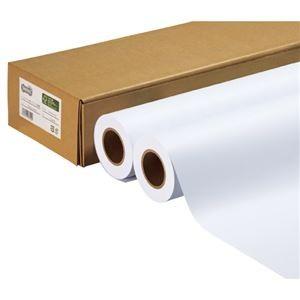 （まとめ）　TANOSEE　ハイグレード普通紙　24インチロール　1箱（2本）　610mm×50m　〔×2セット〕