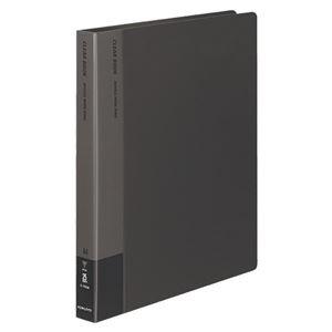 (まとめ) コクヨ クリヤーブック(クリアブック)(替紙式) A4タテ 30穴 20ポケット付属 背幅33mm ダークグレー ラ-730DM 1冊 〔×3セット〕