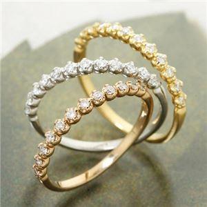 K18 ダイヤハーフエタニティリング イエローゴールド 11号 指輪 K18 ダイヤハーフエタニティリング イエローゴールド 11号 指輪