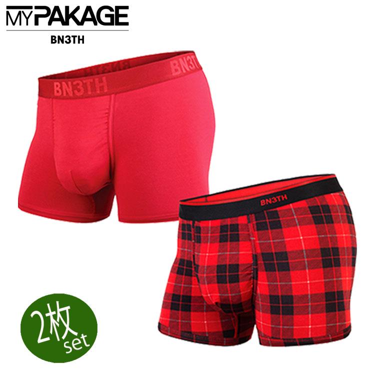 ボクサーパンツ MY PAKAGE マイパッケージ BN3TH ベニス WEEKDAY TRUNKS SOLIDxPRINT 2PACK MPWT-TP2シリーズ メンズ｜kurakichi-pants