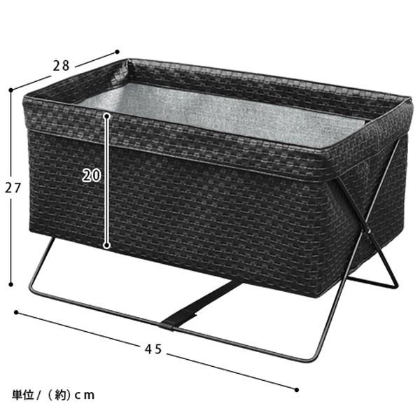 荷物入れ 荷物置き バッグ カバン 収納 かご おしゃれ カフェ ラック 合皮 全品最安値に挑戦 メッシュレザー調 日本製 同梱区分直送ab Sワイド お店 飲食店