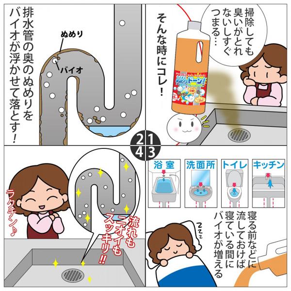 排水溝 排水口 排水管 洗浄剤 掃除 におい 臭い取り ぬめり取り 除去 つまり予防 お風呂 トイレ 洗面所 流し台 シンク 1000ml 3個セット 同梱区分直送ab Ab x3 Off Kurashiking 通販 Yahoo ショッピング
