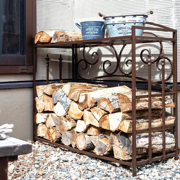 ログラック ログホルダー 薪 収納 ラック 棚 台 ストッカー 薪置き 場