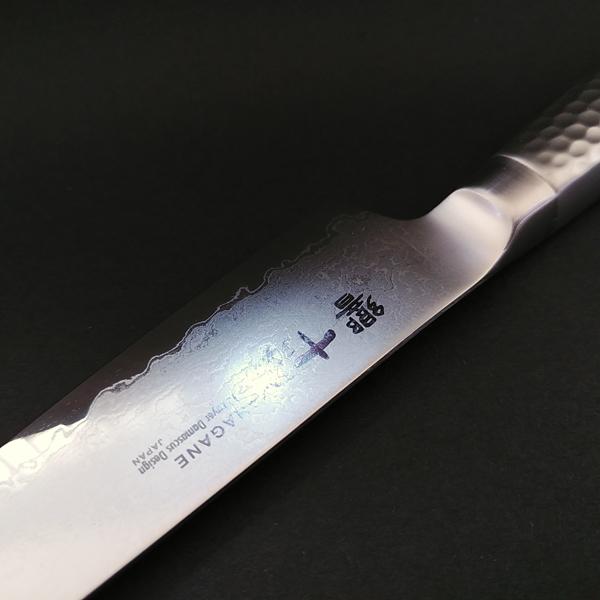義弘作　ペテイナイフ　包丁　AUS10ダマスカス鋼　山脇刃物製作所　樫八角柄 義弘作 ペテイナイフ 包丁 AUS10ダマスカス鋼 山脇刃物製作所 樫八角柄
