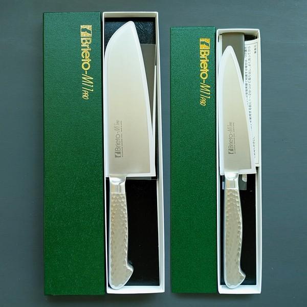 包丁 三徳 165mm 安来鋼青紙二号 紫檀八角柄 日本製 青紙