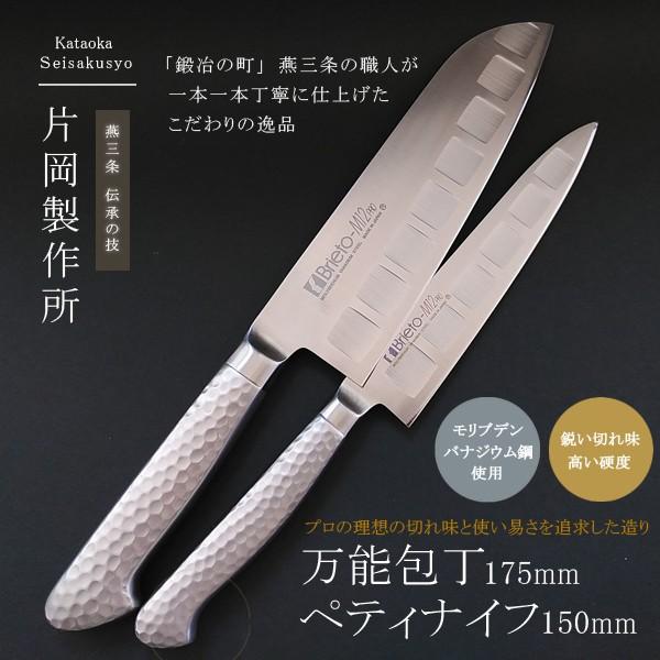 包丁 鋼 ステンレス ペティ 150mm 三徳 万能 175mm 2点セット 日本製 プロ 仕様 高級 果物 肉 魚 野菜 切り ナイフ 柄  直送NKJ101