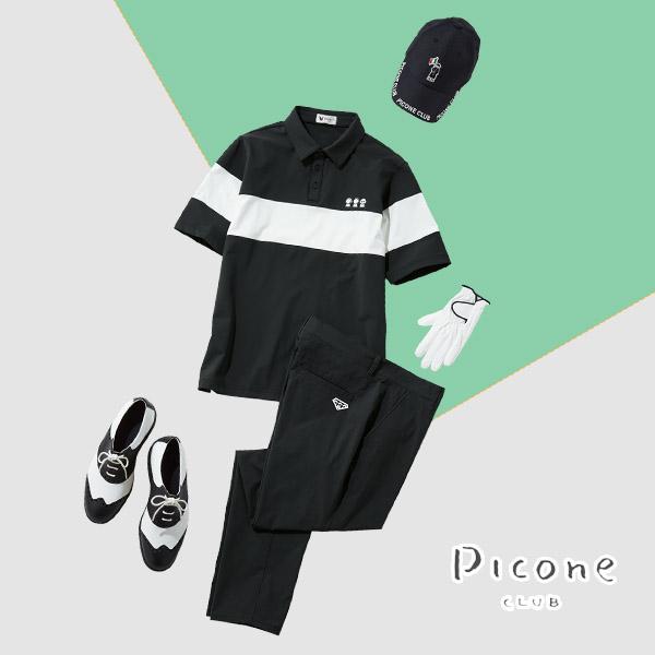 ゴルフウェアPicone club ポロシャツ picone club - 長袖ポロシャツ | ブルー | メンズ | ゴルフ