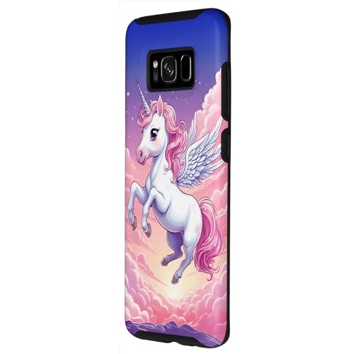 Galaxy S8 ユニコーン、ファンタジー、魔法、かわいい、ピンク、雲 プリント スマホケース｜kurakura｜02