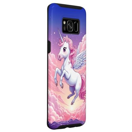 Galaxy S8 ユニコーン、ファンタジー、魔法、かわいい、ピンク、雲 プリント スマホケース｜kurakura｜03