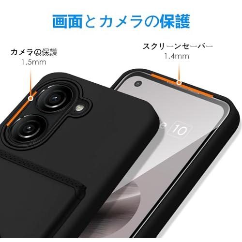 ASUS Zenfone 9 用 ケース ASUS Zenfone 10 用 ケース スタンド付き スタンド機能 背面 カード収納 カードポケット付き ストラップホール付き Zenfone 9 / Zenfo｜kurakura｜06