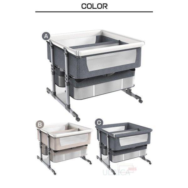 双子用ベッド ベビーベッド リトルフォークス ツイン コンパクト バシネット 折り畳みベッド 新生児 赤ちゃん お昼寝 通気性 添い寝可能 