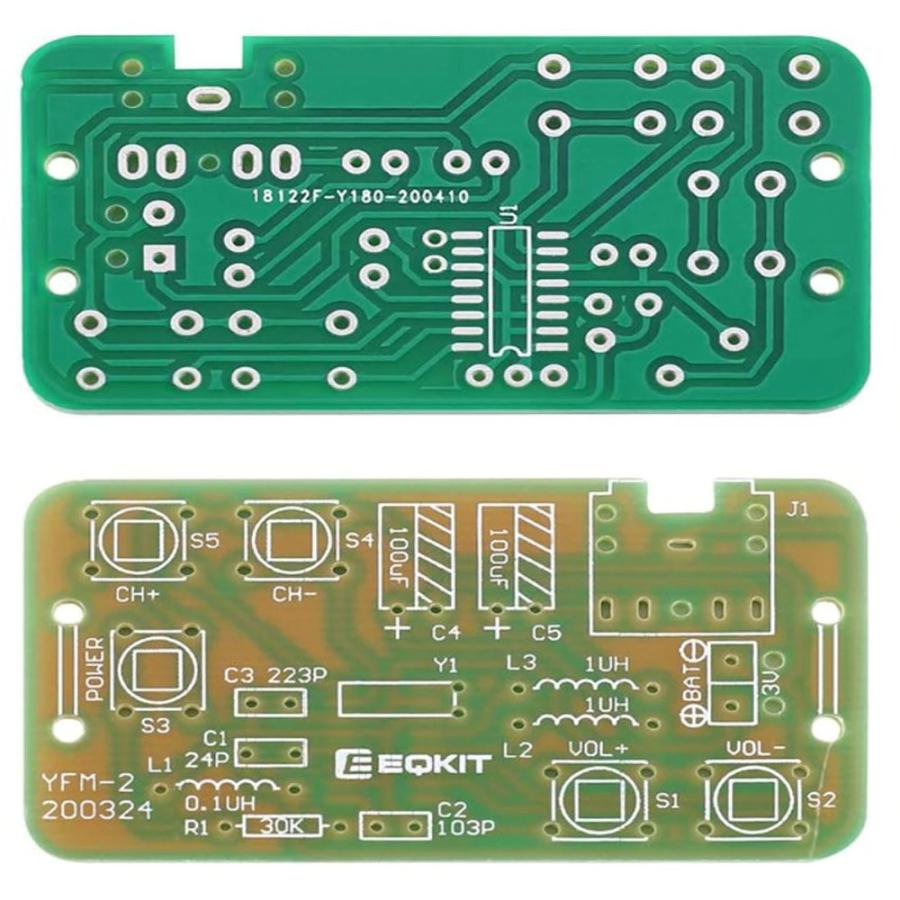 小型 組み立てキット FM ステレオ ラジオ レシーバー　無線受信器　チューナー 76-108MHz DC3V 回路基板 PCB Board 半田付けの練習に最適｜kuranakaya｜04