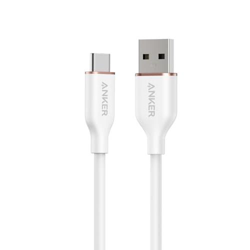 Anker USB-C ＆ USB-A ケーブル (Flow) 絡まないケーブル 15W 結束バンド付き USB-C機器対応 シリコン素材採用