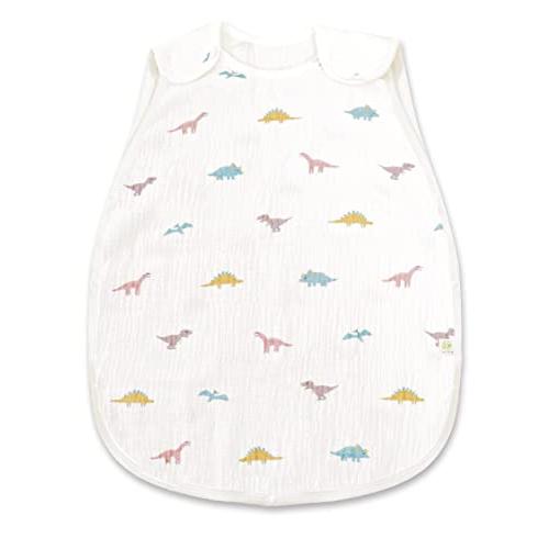 ケラッタ イブル スリーパー 夏用 ダブルガーゼ 赤ちゃん 新生児 ベビー 綿100％ 寝たまま着せられる 0歳 1歳 2歳 3歳 e. 恐竜 の商品画像