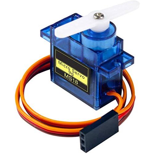 ICQUANZX 5個SG90 9Gマイクロサーボモーターキット、RCロボットアーム