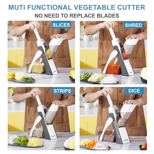 吹きさらしの荒野　4枚セット ZTQCSQスライサー&安全千切りスライサー 5イン1 & 調節可能な