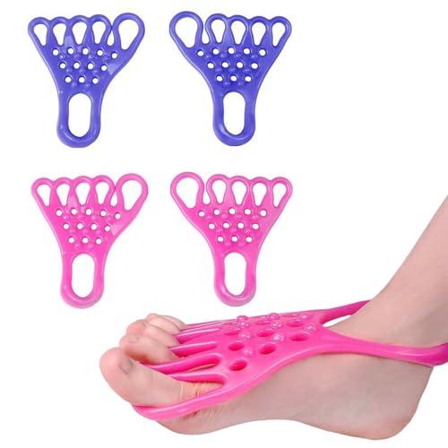 4個入り ソールストレッチバンド 足指 トレーニング チューブ 足 ストレッチ 足指を広げる トレーニングチューブ 足裏のストレッチ お風呂でも の商品画像