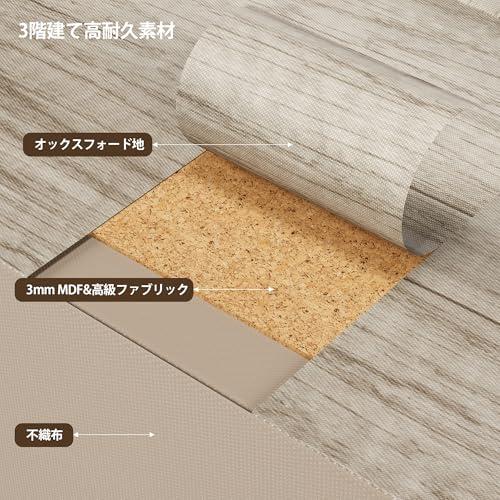 Nicehill チェスト タンス 収納チェスト 衣裝ケース リビング 収納 転倒防止 衣類収納 組立簡単 木製天板 布製 引き出し付き 大容量_2