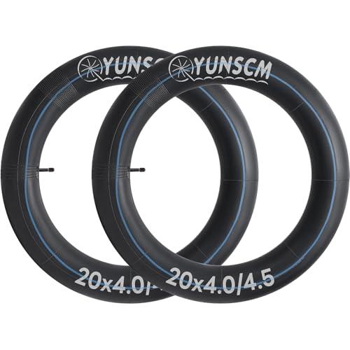 4.00-8 6PLY 2本　チューブ4枚 YunSCM 2本20 4.0 チューブ 肉厚米式バルブ32mm20x4.0/4.5 自転車