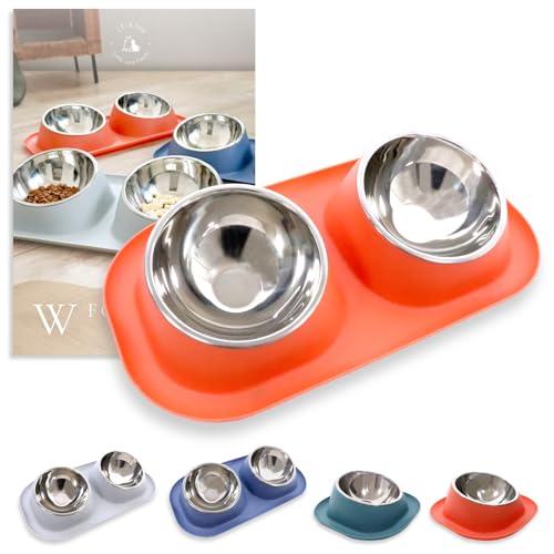 Lil&Fam 犬 猫 フードボウル 15度の傾斜＆食べこぼし防止スタンド付き