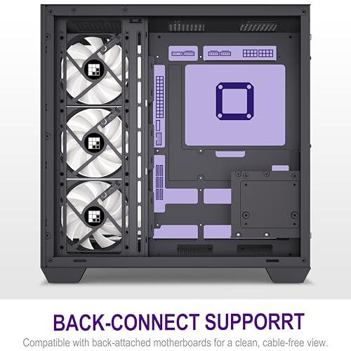 FOIFKIN PCケース - プリインストール済み 6 PWM ARGB ファン、ATX