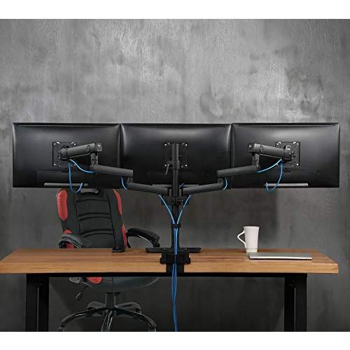 美品 AVLT 3画面モニターアーム 17〜27インチ 耐荷重7kg VESA AVLT モニターアーム 3画面 17?27インチ対応 各モニター最大7kg 耐荷重