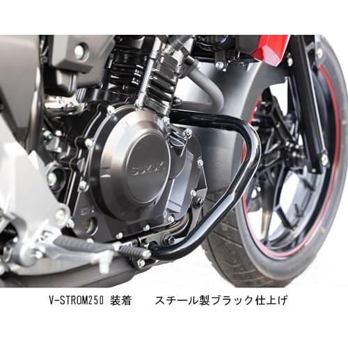 キジマKijima バイクパーツ エンジンガード 車体保護 スチール製ブラック仕上げ Vストローム250 405-2292_2