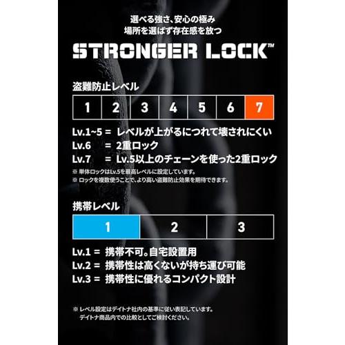 デイトナDaytona バイク用 チェーンロック + U字ロック 鍵1本で2つの