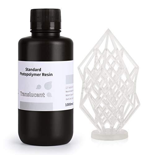 前*け様 光造形3Dプリンター用レジン ELEGOO 光造形3Dプリンター用 UVレジン 半透明 1000g 低収縮 高精度 光
