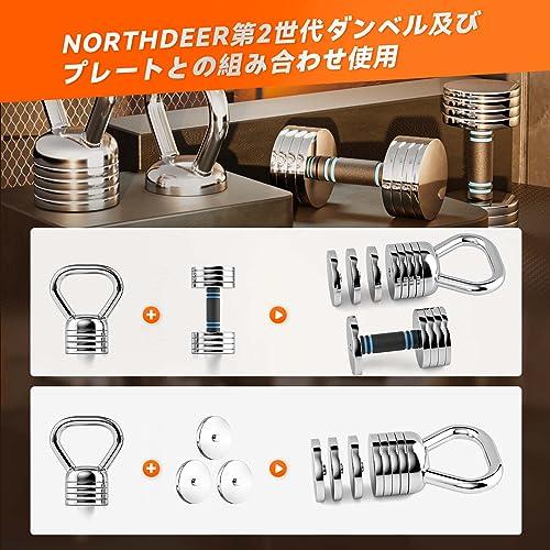 Northdeer ケトルベル 可変式 小型 スチール製 5kg 6.25kg 7.5kg 8.75